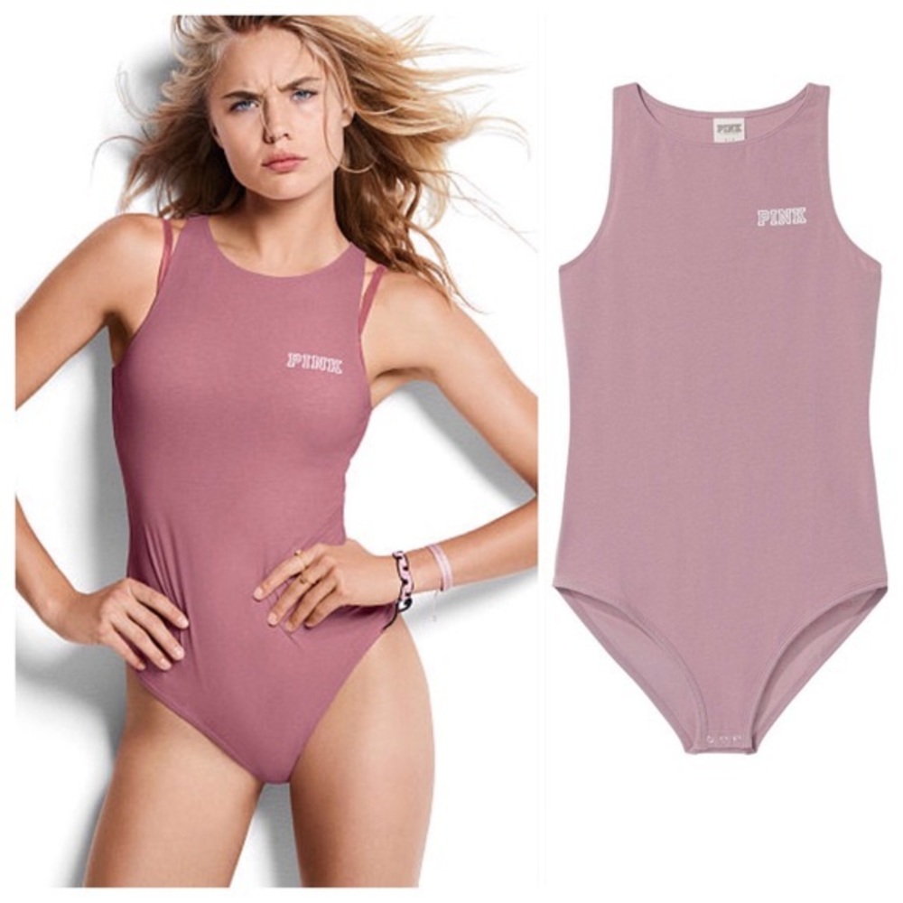 PINK High-neck Bodysuit